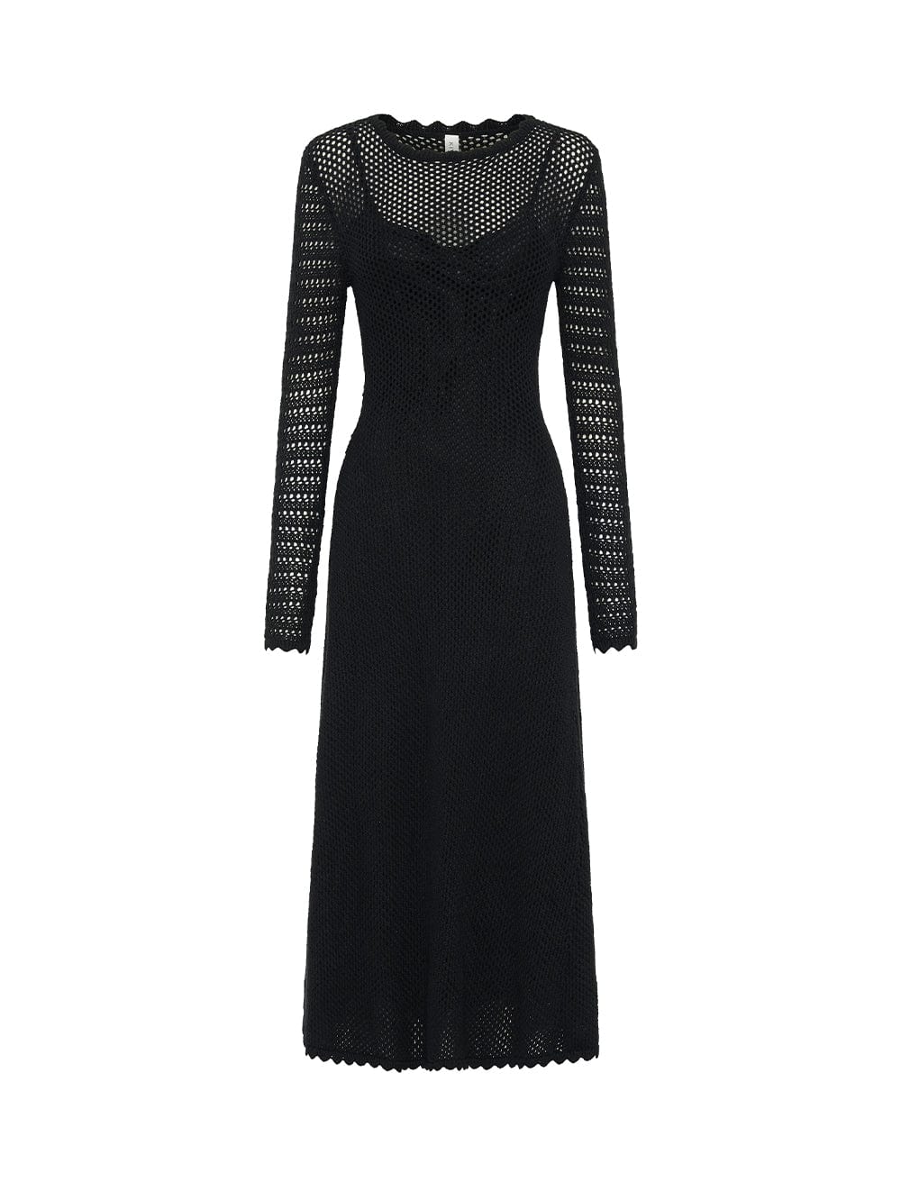 Ingrid Knit Midi Dress - Black