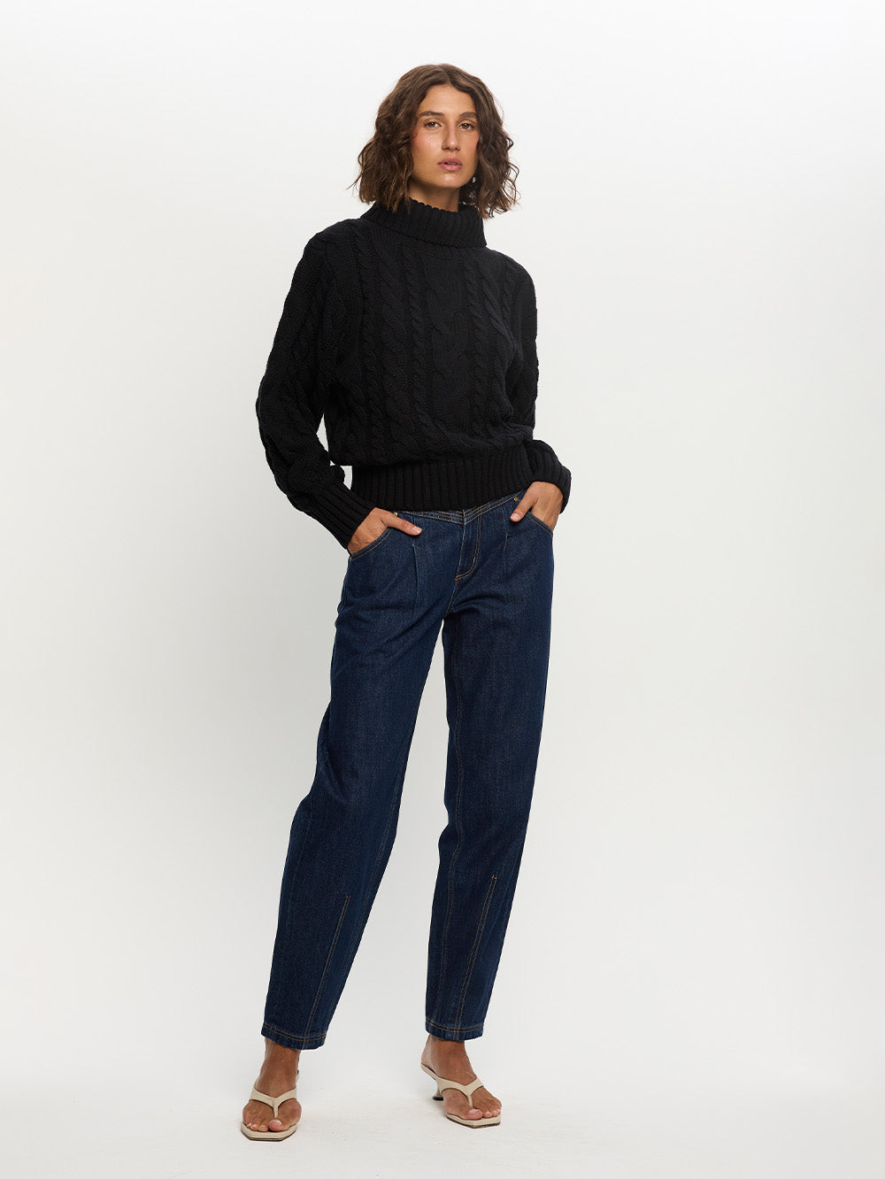 Anya Roll Neck Knit Sweater