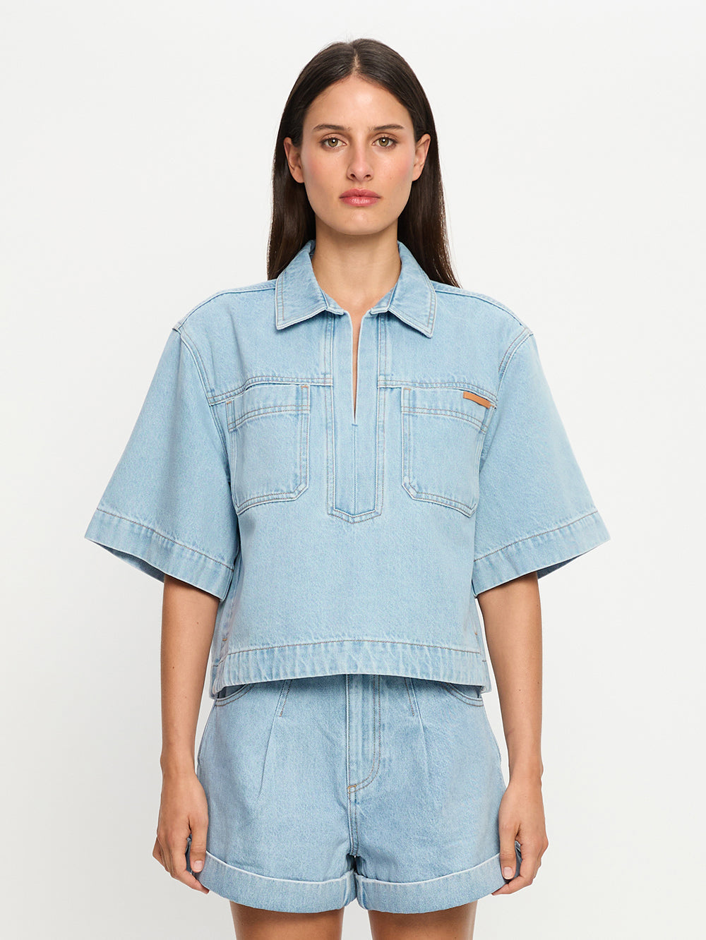 Avery Denim Top