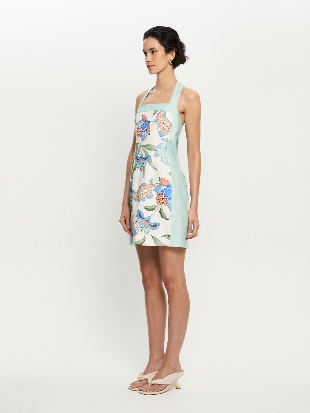 Azure Halter Mini Dress
