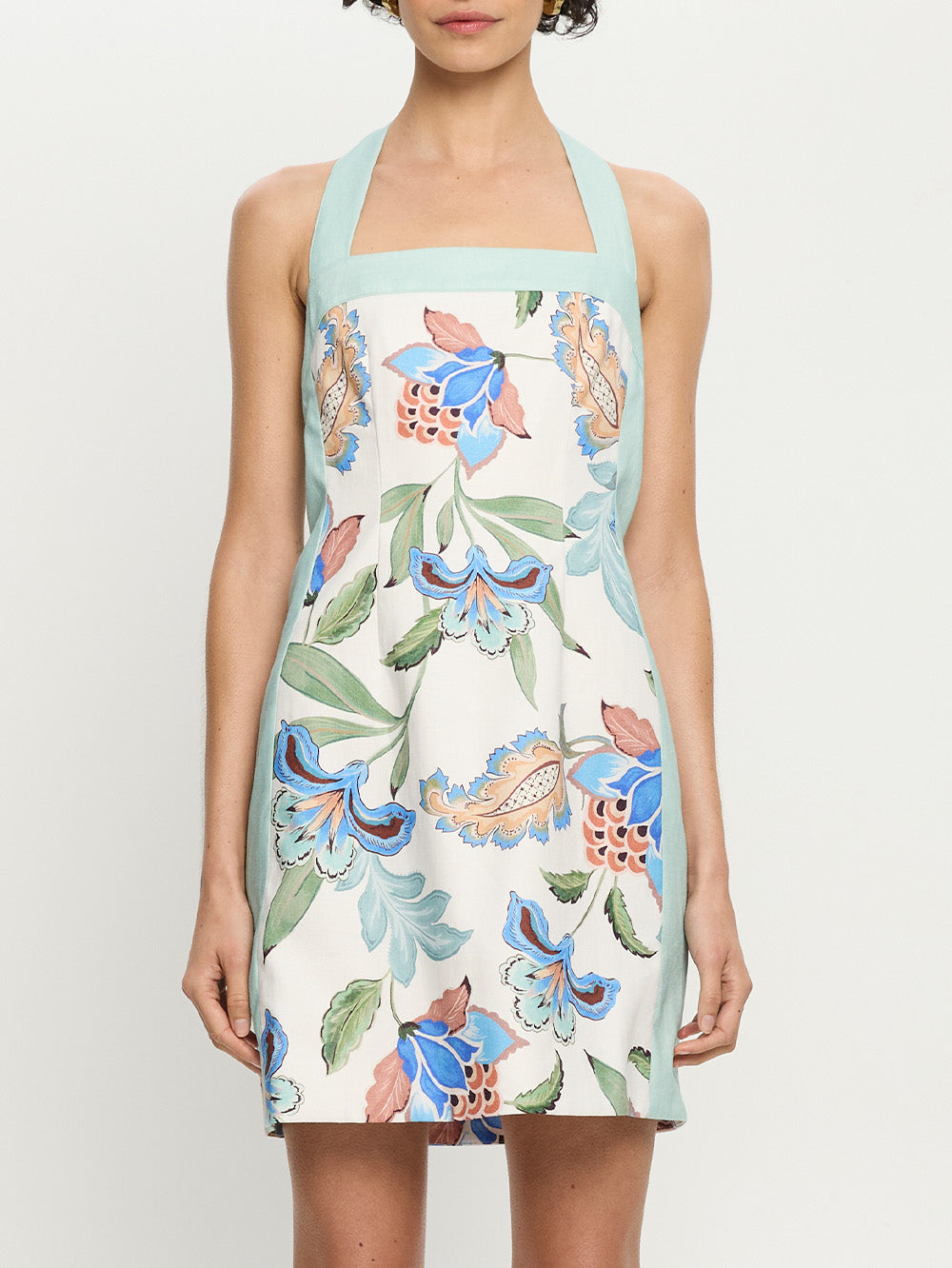 Azure Halter Mini Dress
