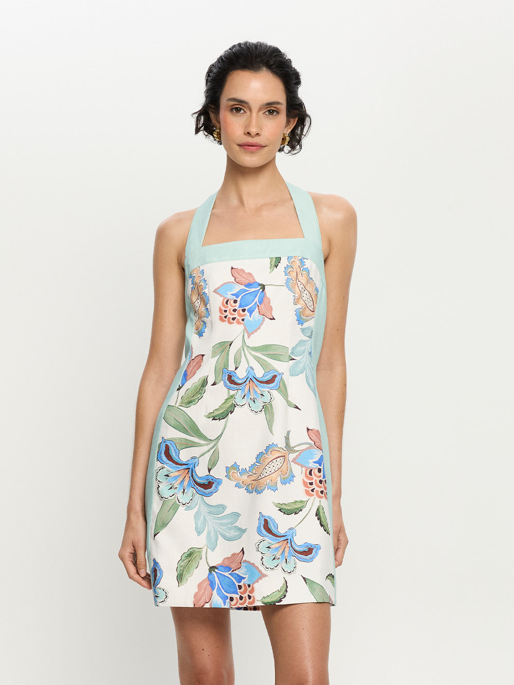 Azure Halter Mini Dress
