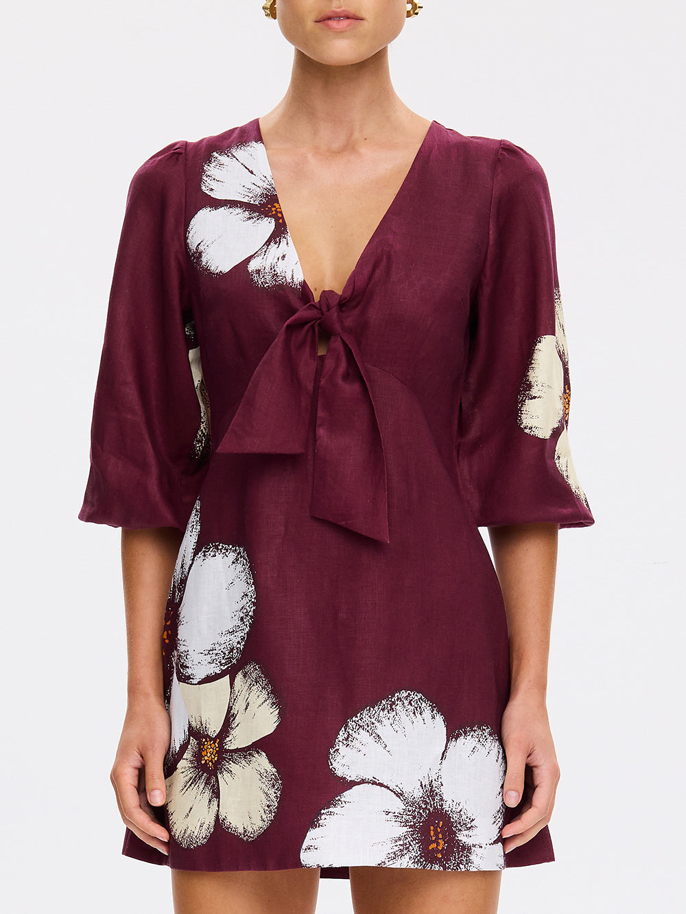 Brodie Tie Front Mini Dress
