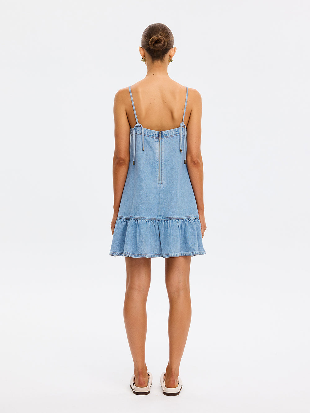 Emilie Denim Strappy Mini Dress