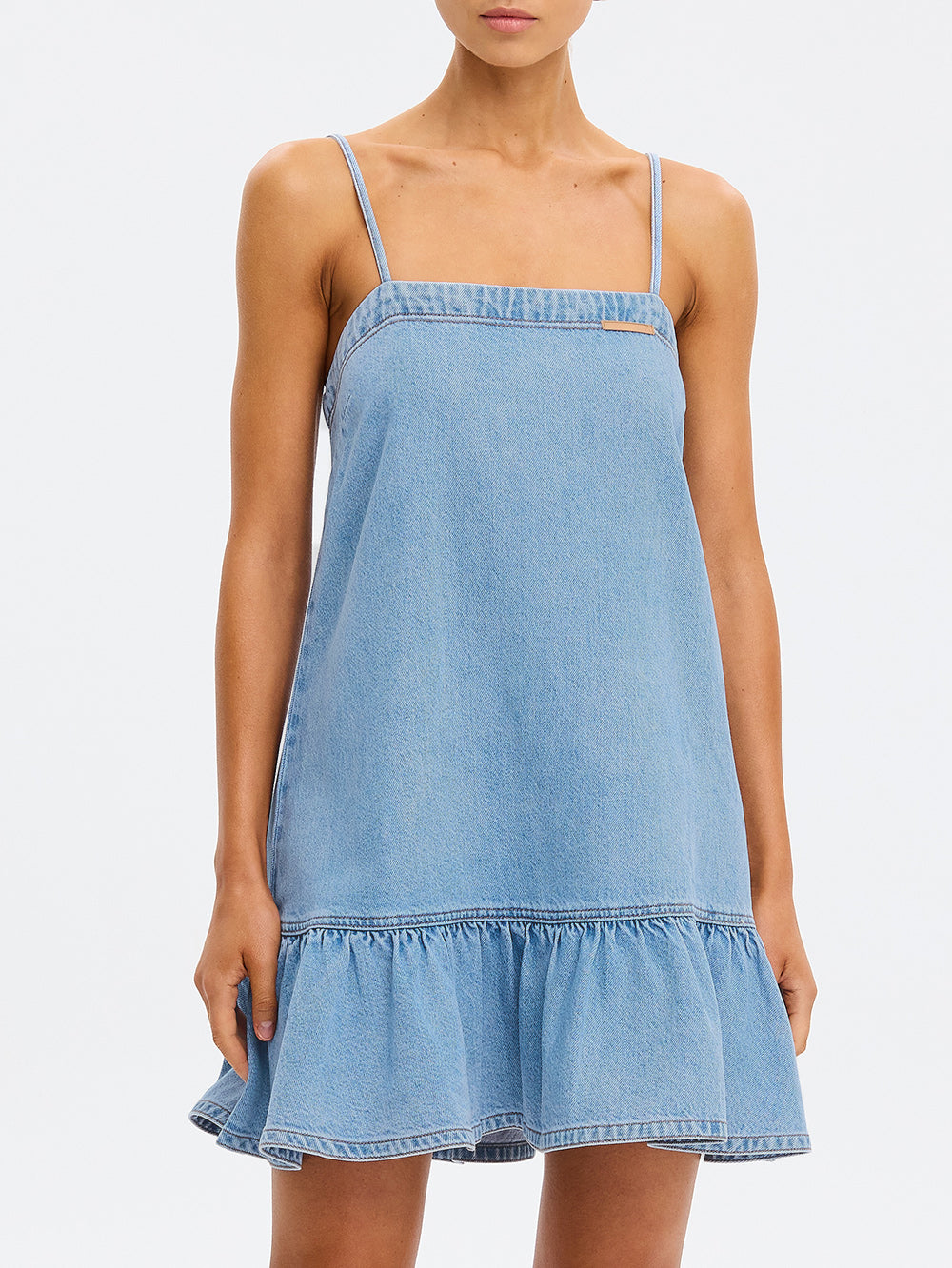 Emilie Denim Strappy Mini Dress