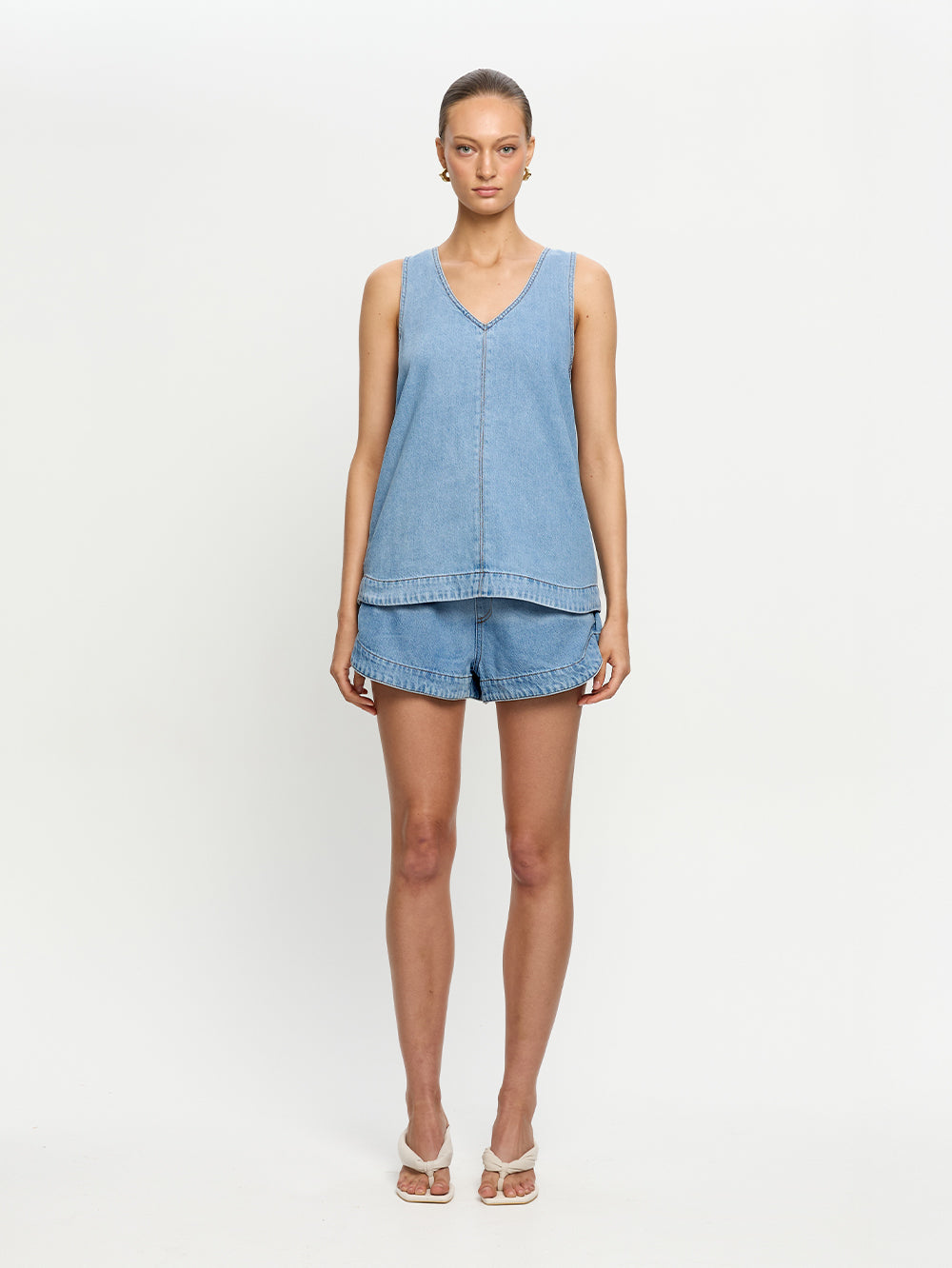 Emilie Denim Top