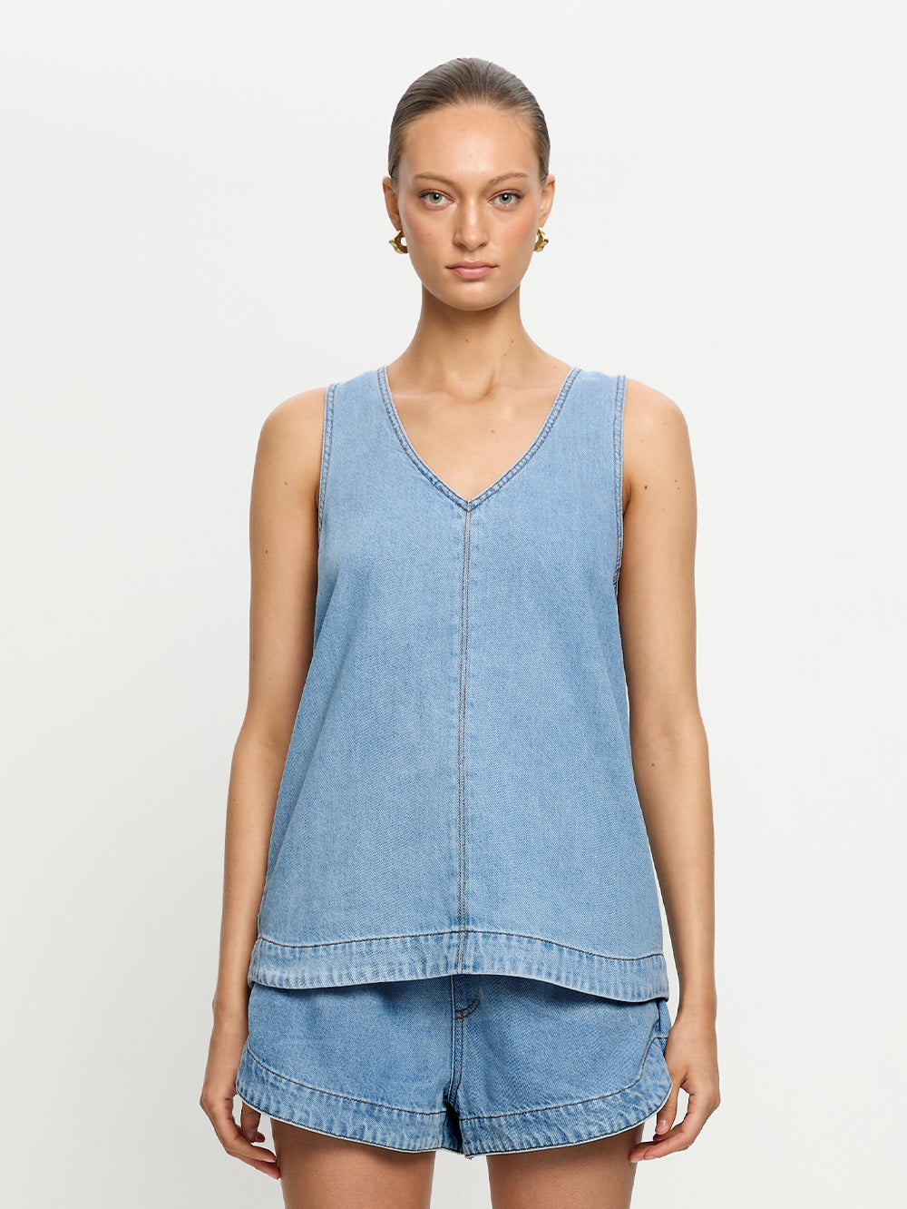 Emilie Denim Top
