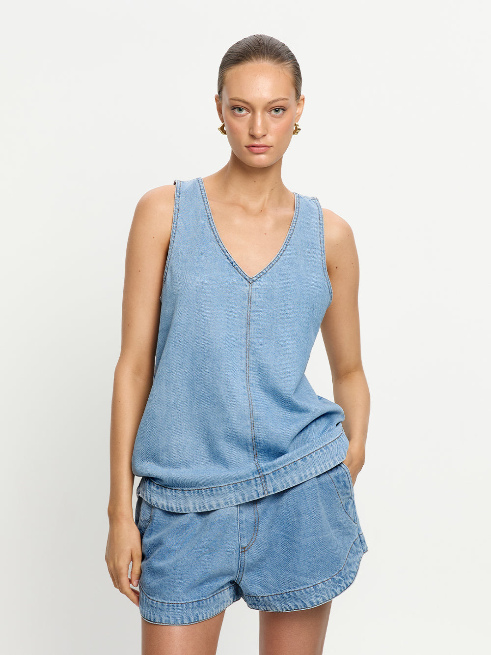 Emilie Denim Top