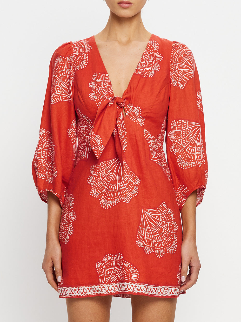 Indira Tie Front Mini Dress