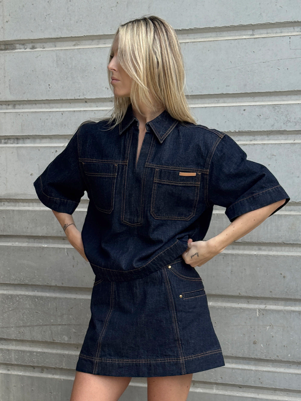 Immy Denim Top