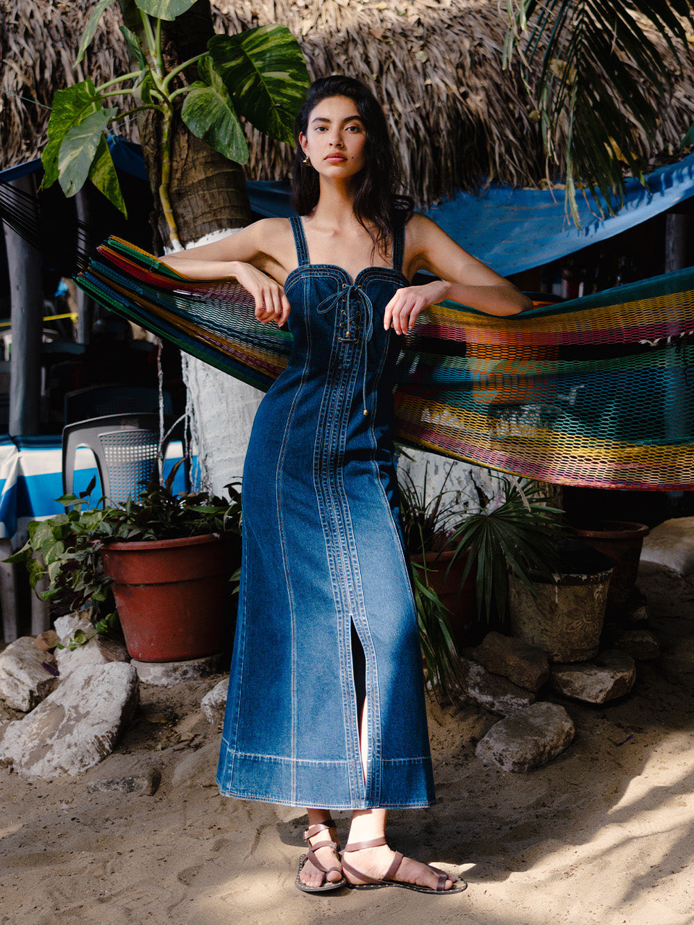 Joelle Denim Maxi Dress