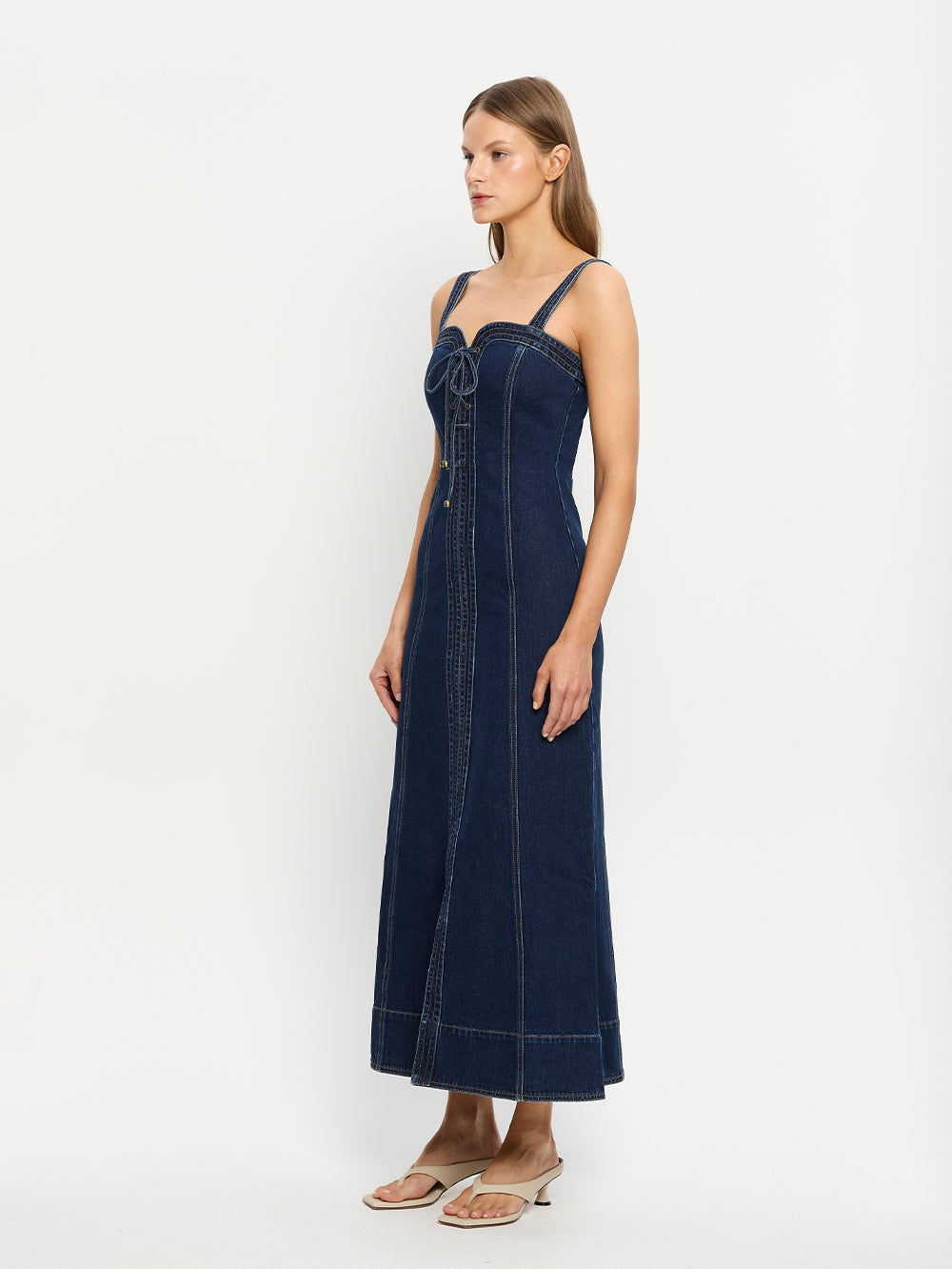 Joelle Denim Maxi Dress