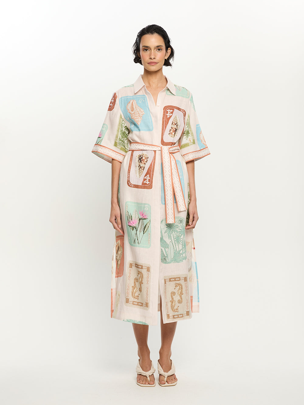 Coastline Shirt Midi Dress