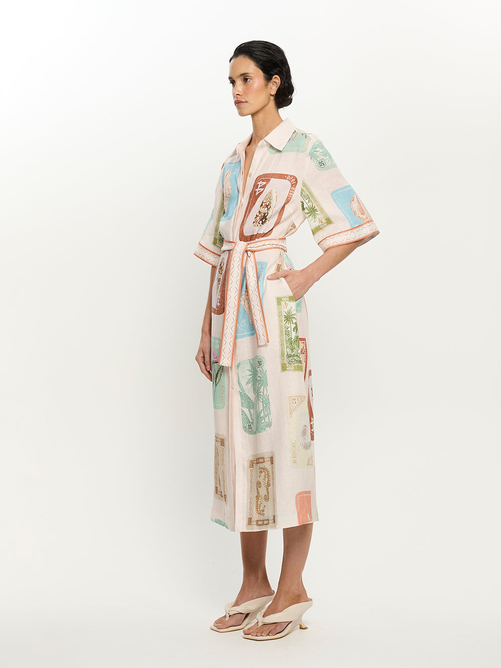 Coastline Shirt Midi Dress