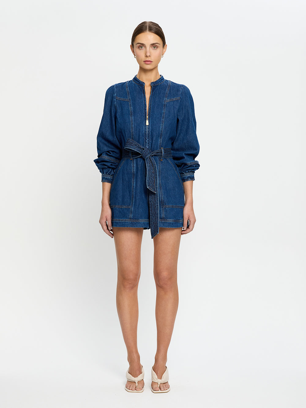 Lourdes Denim Playsuit