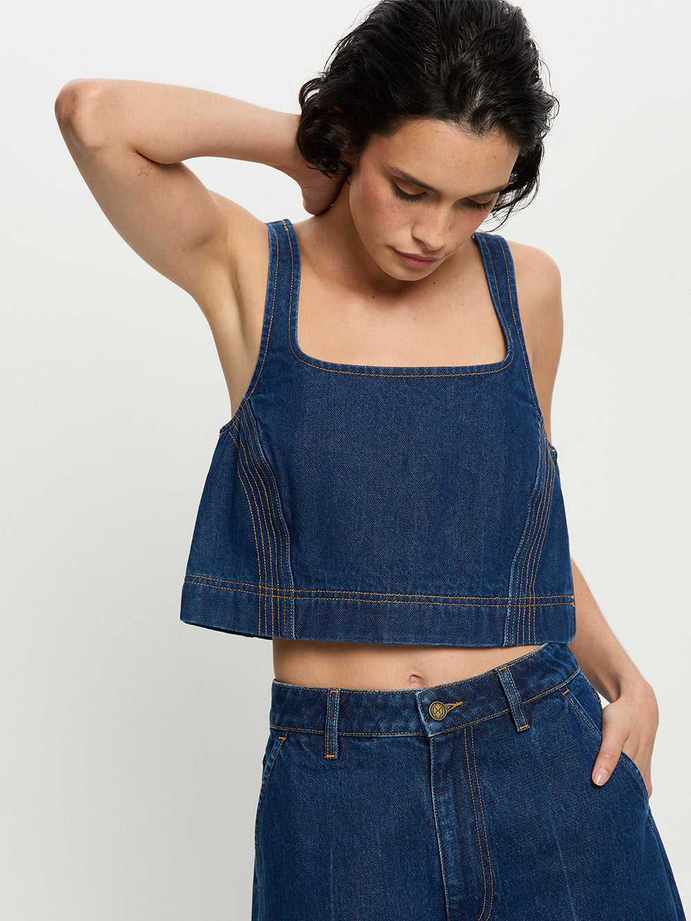 Carla Denim Top