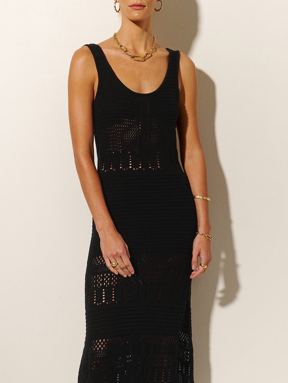 Riza Crochet Midi Dress
