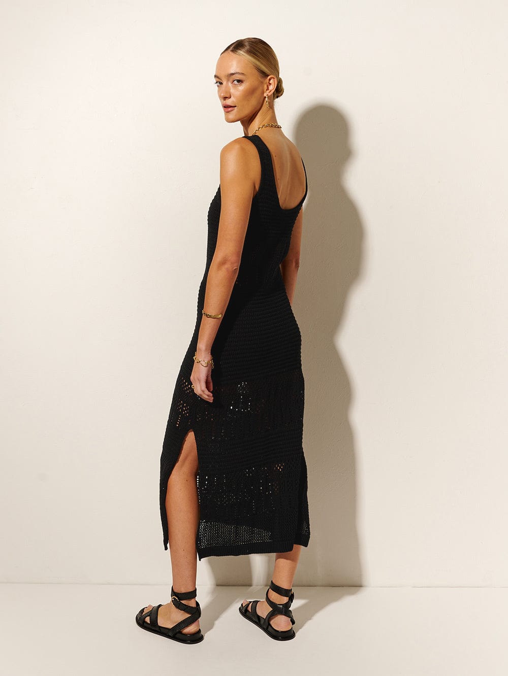 Riza Crochet Midi Dress