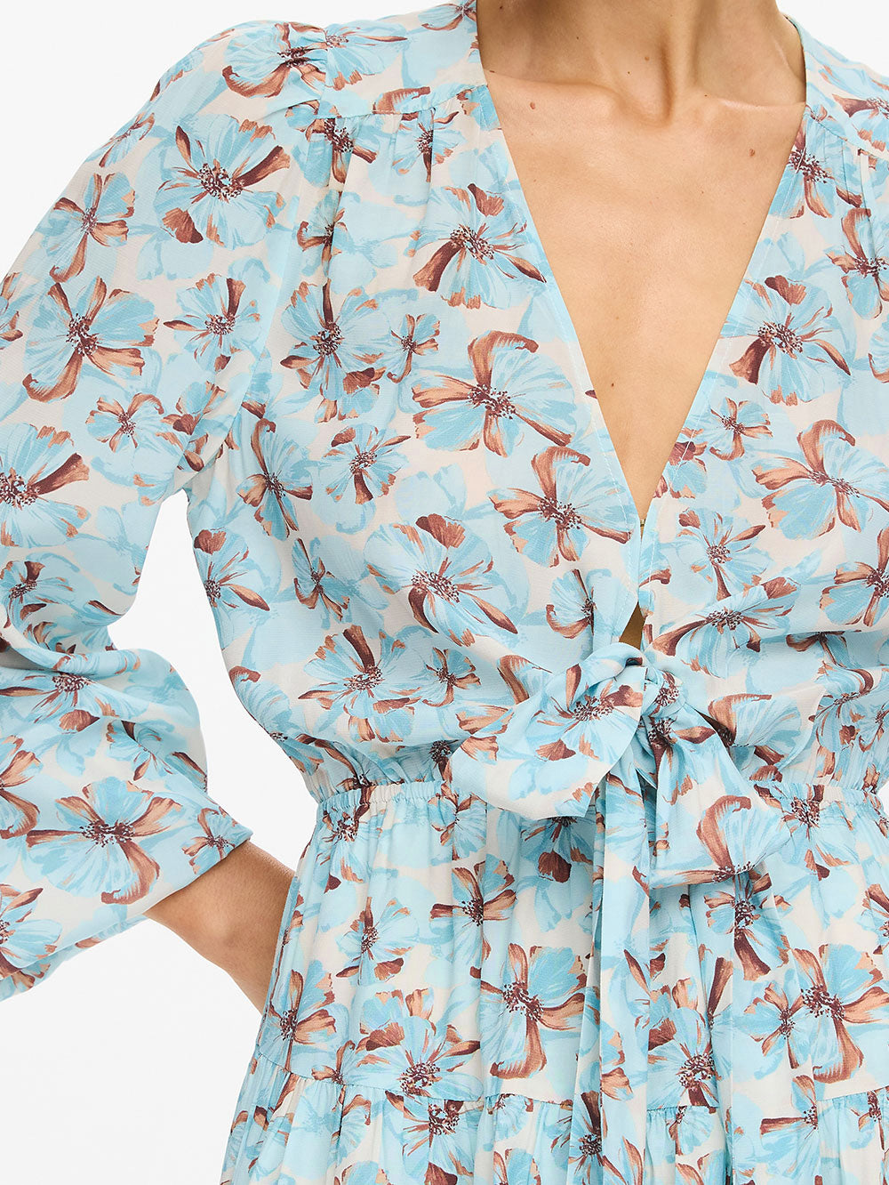 Lydia Tie Front Mini Dress