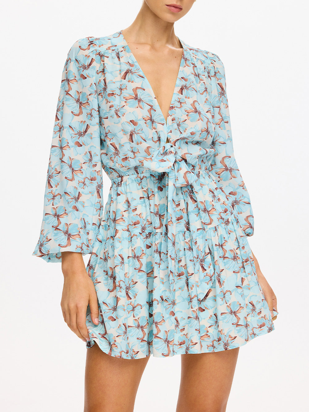 Lydia Tie Front Mini Dress