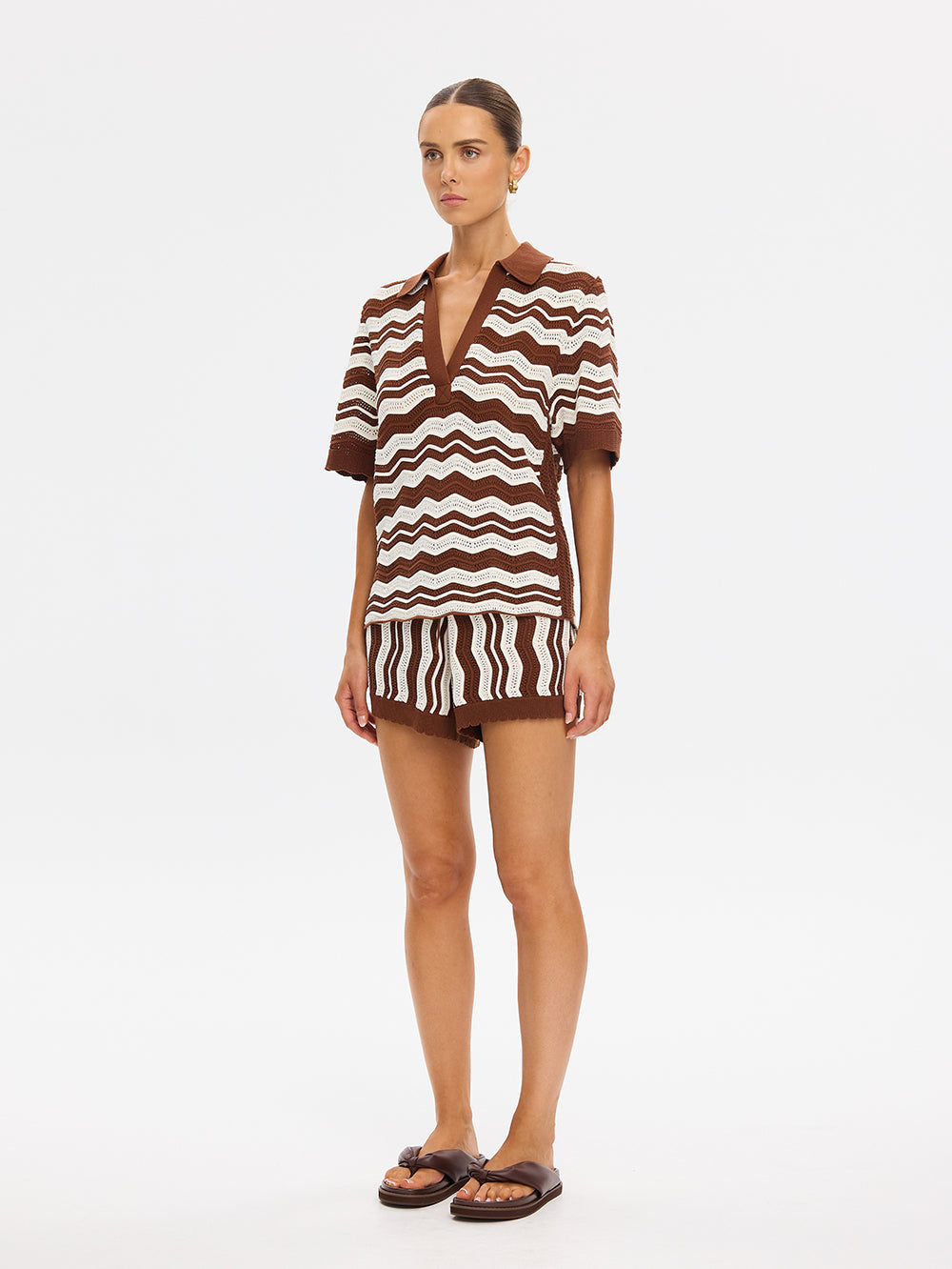 Sarah Knit Polo Top