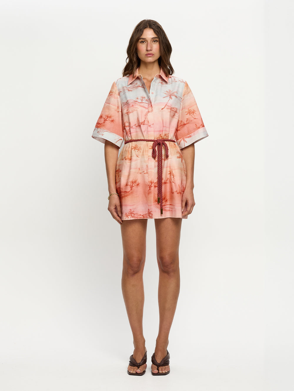 Sunset Shirt Mini Dress