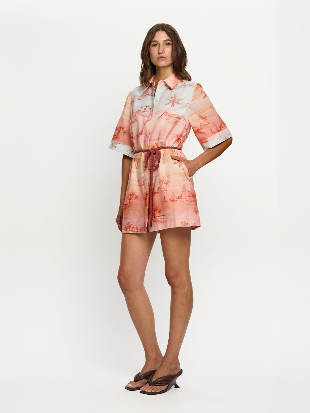 Sunset Shirt Mini Dress