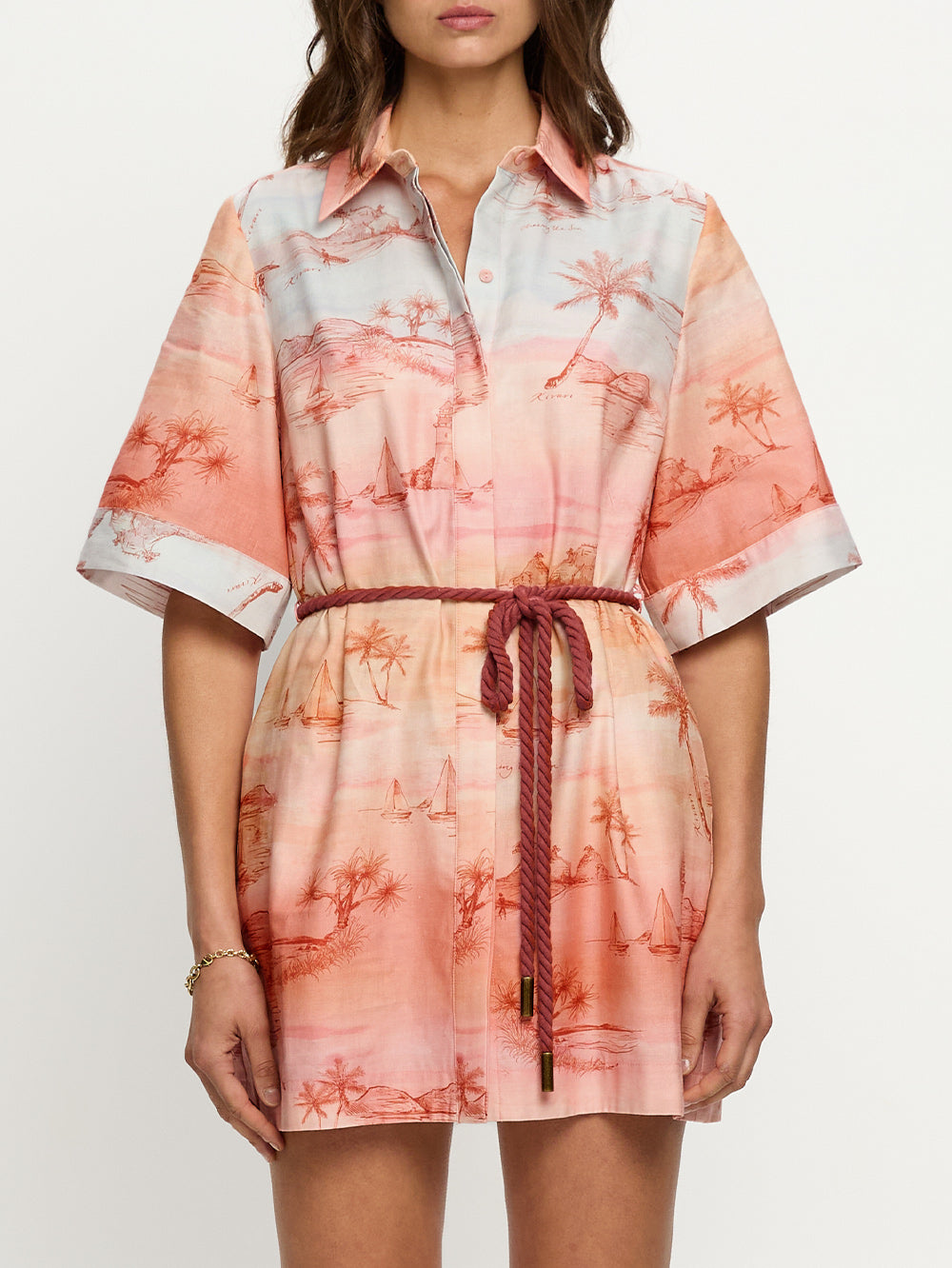 Sunset Shirt Mini Dress