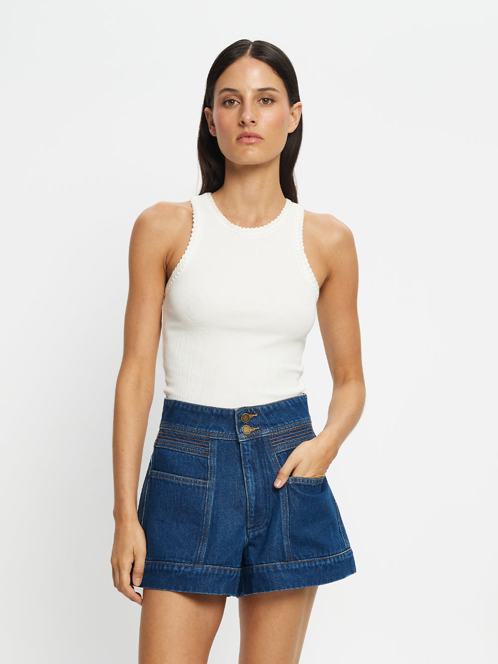 Tallulah Crochet Edge Tank